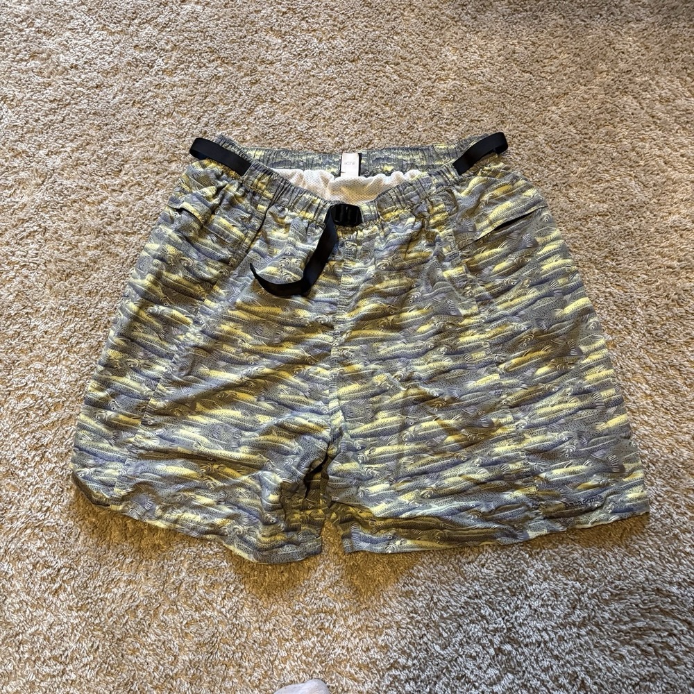 Vintage 2002 Patagonia AOP Trout Baggie Shorts Adjustable Waist Men's XL